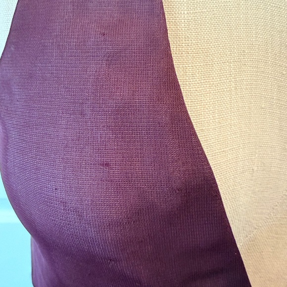 Plum Halter Cocktail Dress Ruffle Hem Beaded Waist Y2K Party Medium - Picture 8 of 16